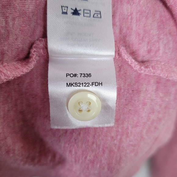 XL Faherty Mens Pink Cloud Cotton Henley Long Sleeve Shirt - Picture 7 of 9